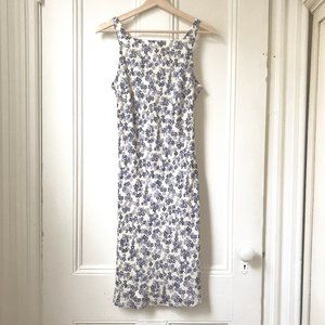 Ditsy Ann Taylor vintage Silk blend floral midi dress size 6
